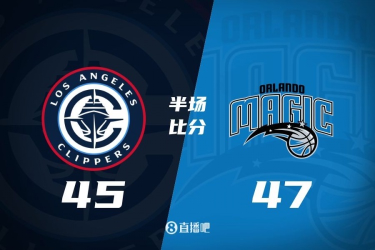 防守大戰！魔術(shù)16-5結束上半場(chǎng)47-45快船 班凱羅16分祖巴茨13+10