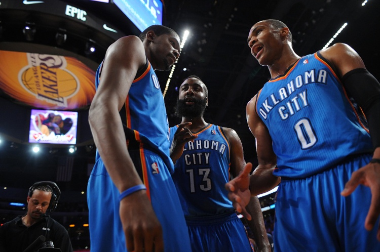 雷霆三少得分全部進(jìn)入歷史前20！他們是NBA歷史最大的如果嗎？